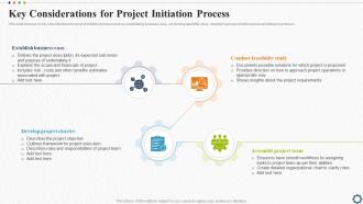 Key Considerations For Project Initiation Process Strategic Plan For Project Lifecycle