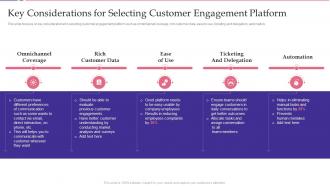 Key Considerations For Selecting Customer Engagement Platform Key Approaches To Increase