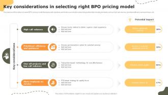 Key Considerations In Selecting Right BPO Pricing Model