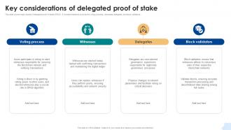 Key Considerations Of Delegated Proof Of Stake Consensus Mechanisms In Blockchain BCT SS V