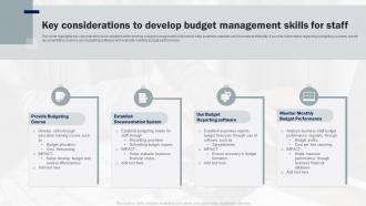 Key Considerations To Develop Budget Management Skills For Staff