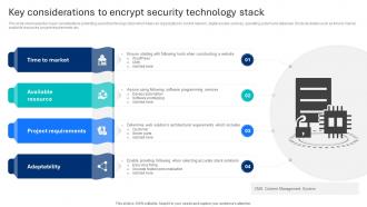 Key Considerations To Encrypt Security Technology Stack