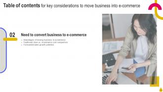Key Considerations to Move Business into E commerce Powerpoint Presentation Slides Strategy CD V Interactive Images