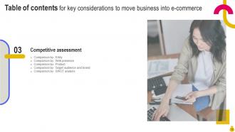 Key Considerations to Move Business into E commerce Powerpoint Presentation Slides Strategy CD V Analytical Images