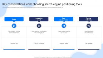 Key Considerations While Choosing Search Engine Positioning Tools