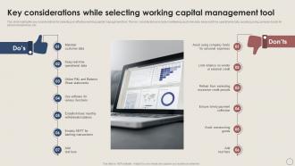 Key Considerations While Working Capital Management Excellence Handbook For Managers Fin SS