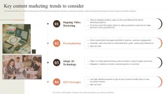 Key Content Marketing Trends To Consider Creating Content Marketing Strategy