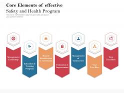 Key core elements of effective safety and health program