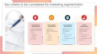 Key Criteria To Be Considered For Marketing Segmentation