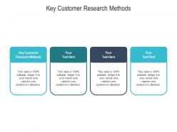 Key customer research methods ppt powerpoint presentation file themes cpb