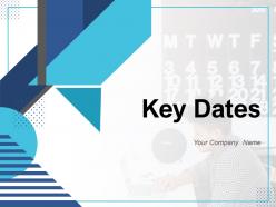 Key Dates Business Planning Important Circle Calendar Symbol Organization Journey