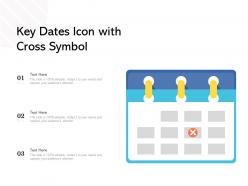 Key dates icon with cross symbol
