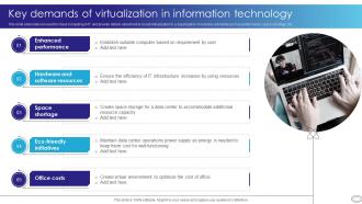 Key Demands Of Virtualization In Information Technology