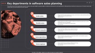 Key Departments In Software Sales Planning