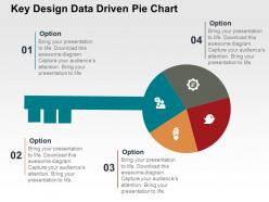 Key Design Data Driven Pie Chart Powerpoint Slides