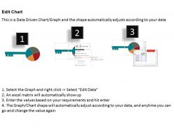 Key design data driven pie chart powerpoint slides