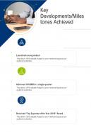 Key Developments Milestones Achieved One Pager Sample Example Document