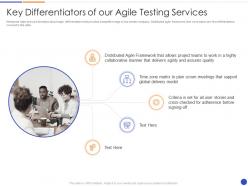 Key differentiators of our agile testing services proposal of agile model for software development