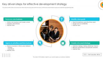 Key Driven Steps For Effective Development Strategy