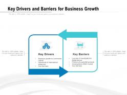 Key drivers and barriers for business growth