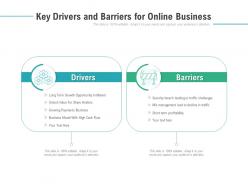 Key drivers and barriers for online business