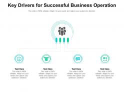 Key drivers for successful business operation infographic template