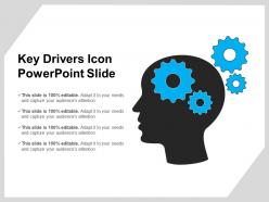 Key drivers icon powerpoint slide