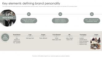 Key Elements Defining Brand Personality Strategic Brand Management Process