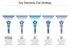 Key elements exit strategy ppt powerpoint presentation file good cpb