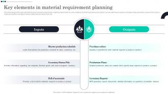 Key Elements In Material Requirement Planning Strategic Guide For Material
