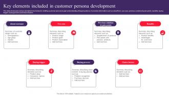 Key Elements Included In Customer Persona Drafting Customer Avatar To Boost Sales MKT SS V