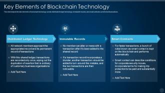 Key elements of blockchain technology blockchain technology it