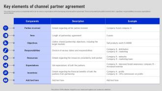 Key Elements Of Channel Partner Agreement Collaborative Sales Plan To Increase Strategy SS V