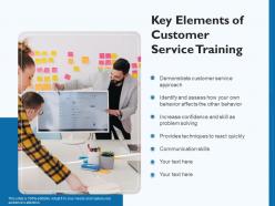 Key elements of customer service training
