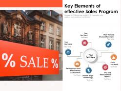 Key elements of effective sales program