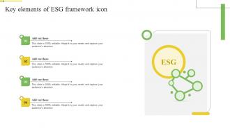 Key Elements Of Esg Framework Icon
