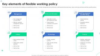 Key Elements Of Flexible Working Policy