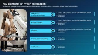 Key Elements Of Hyper Automation Hyperautomation Industry Report