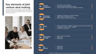 Key Elements Of Joint Venture Deal Making Joint Venture For Foreign Market Entry