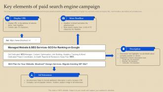 Key Elements Of Paid Search Engine Online Advertising And Pay Per Click MKT SS