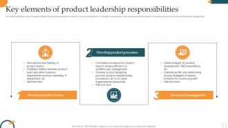 Key Elements Of Product Leadership Responsibilities