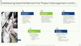 Key elements of project management it elements for project management contd