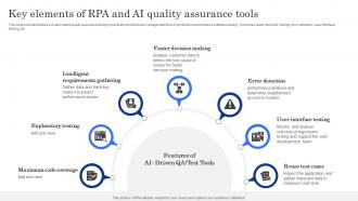 Key Elements Of RPA And AI Quality Assurance Tools