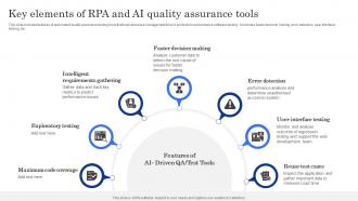 Key Elements Of RPA And AI Quality Assurance Tools