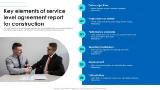 Key Elements Of Service Level Agreement Report For Construction