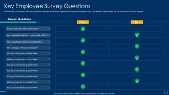 Key employee survey questions employee retention plan