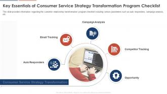 Key Essentials Of Consumer Service Strategy Transformation Program Checklist Consumer Service Strategy
