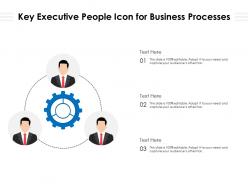 Key executive people icon for business processes