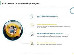 Key factors considered by lawyers agile approach to legal pitches and proposals it ppt topics