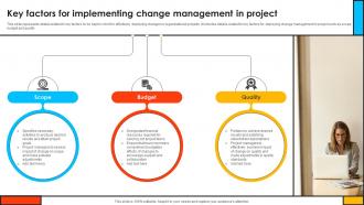 Key Factors For Implementing Change Management In Project Mastering Digital Project PM SS V